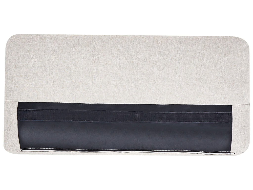 3 Seater Fabric Sofa Beige VADSTENA