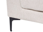 3 Seater Fabric Sofa Beige VADSTENA