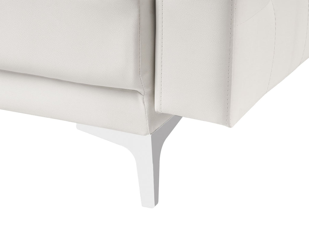 Sofa Bed ABERDEEN Faux Leather White 3 Seater