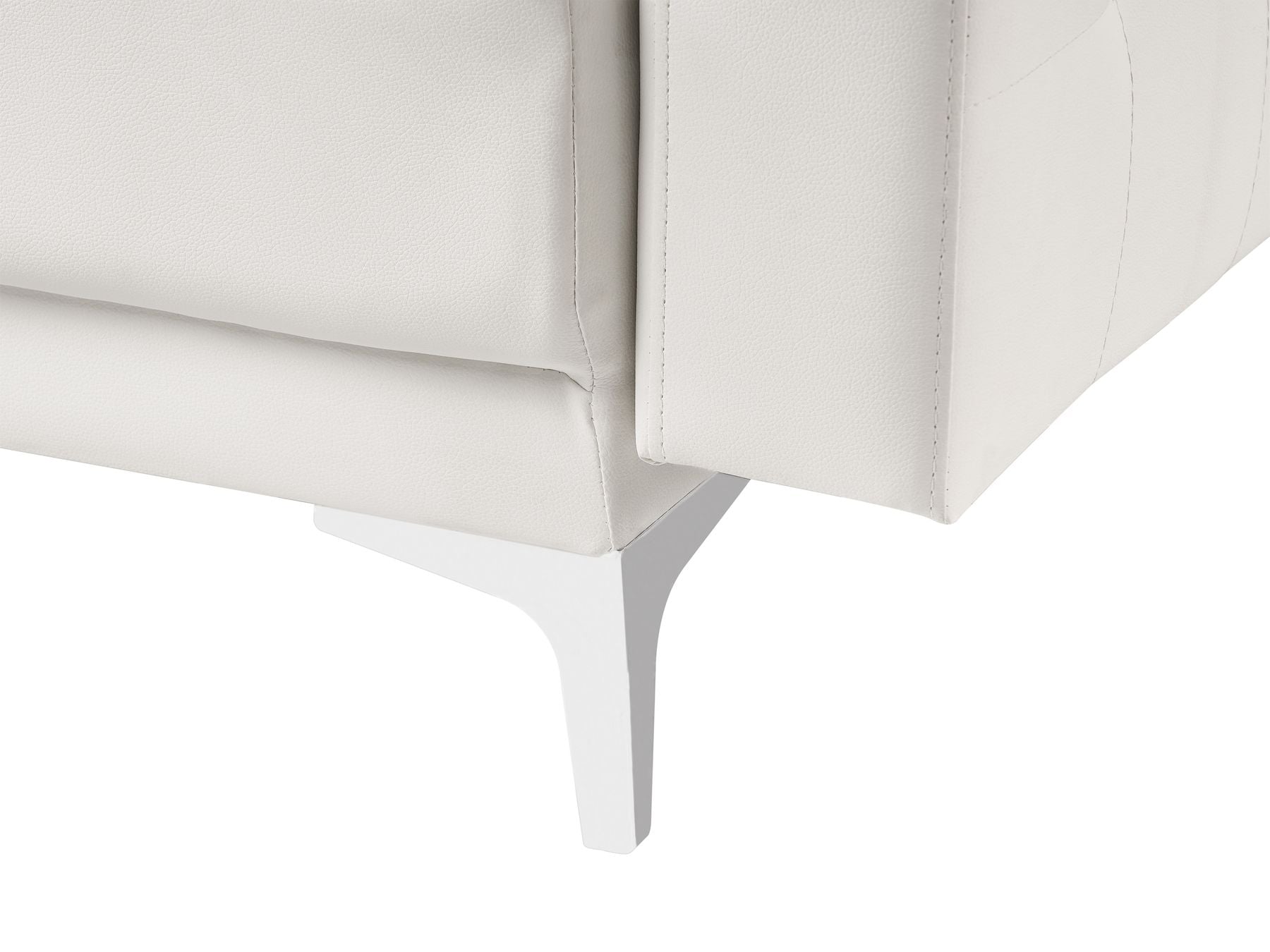 Sofa Bed ABERDEEN Faux Leather White 3 Seater
