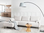 Right Hand Fabric Corner Sofa Off White VARDE