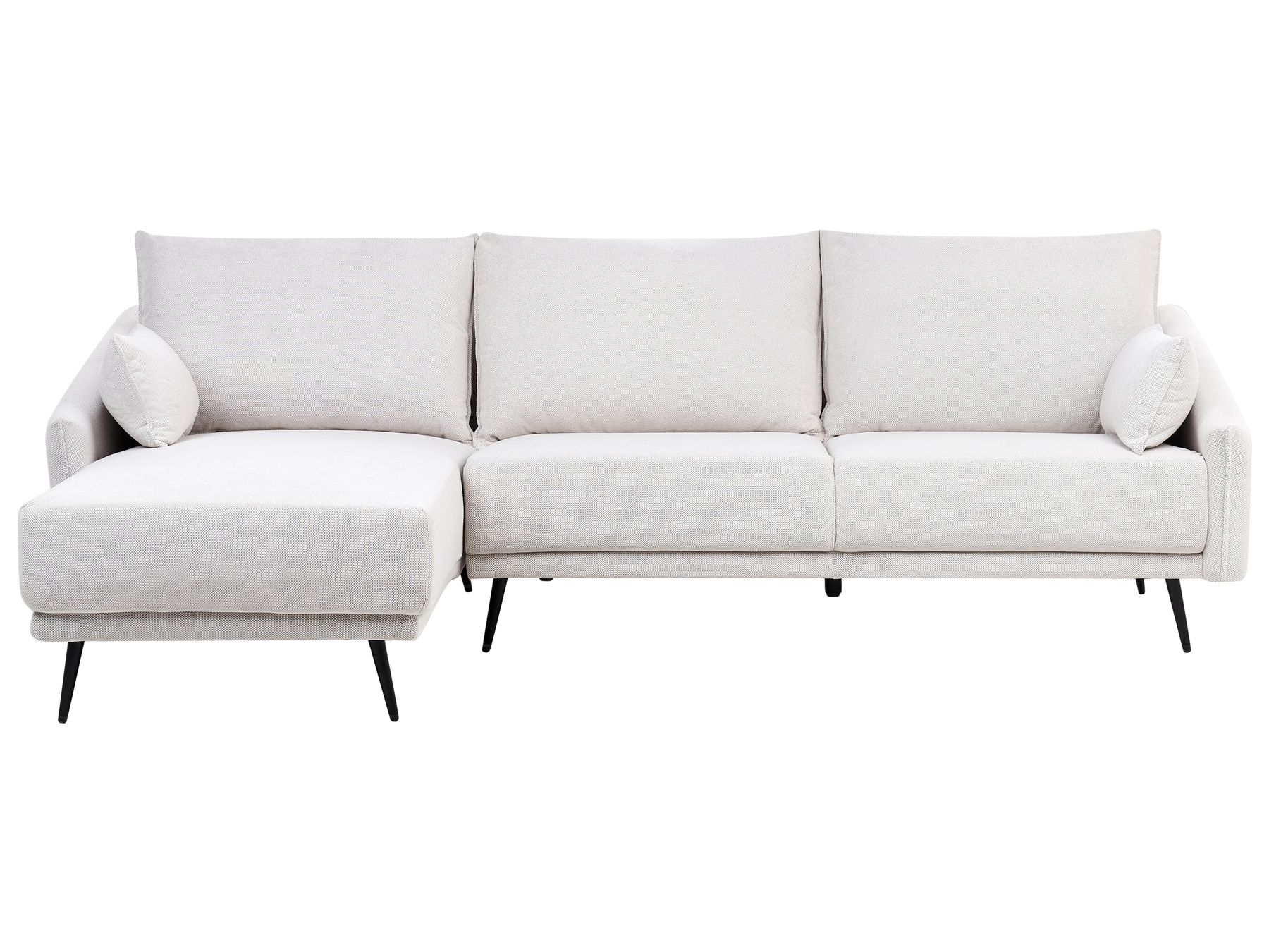 Right Hand Fabric Corner Sofa Off White VARDE