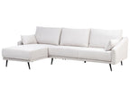 Right Hand Fabric Corner Sofa Off White VARDE