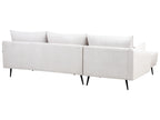 Right Hand Fabric Corner Sofa Off White VARDE