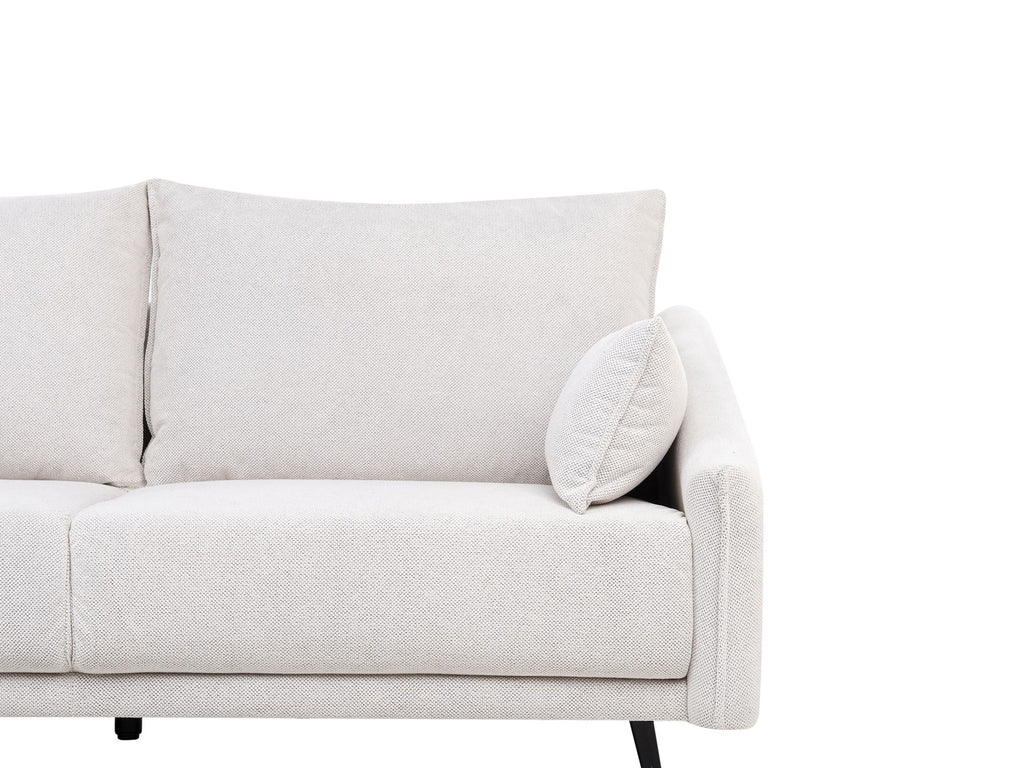 Right Hand Fabric Corner Sofa Off White VARDE
