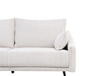 Right Hand Fabric Corner Sofa Off White VARDE