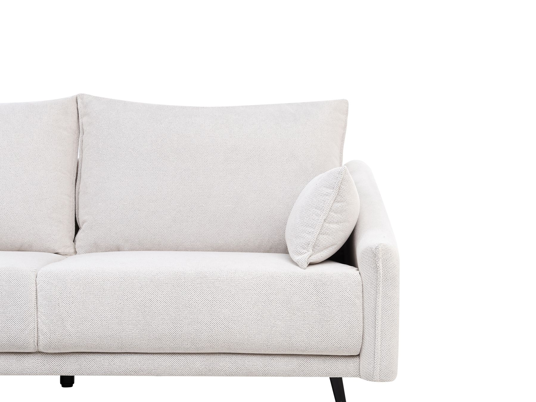 Right Hand Fabric Corner Sofa Off White VARDE