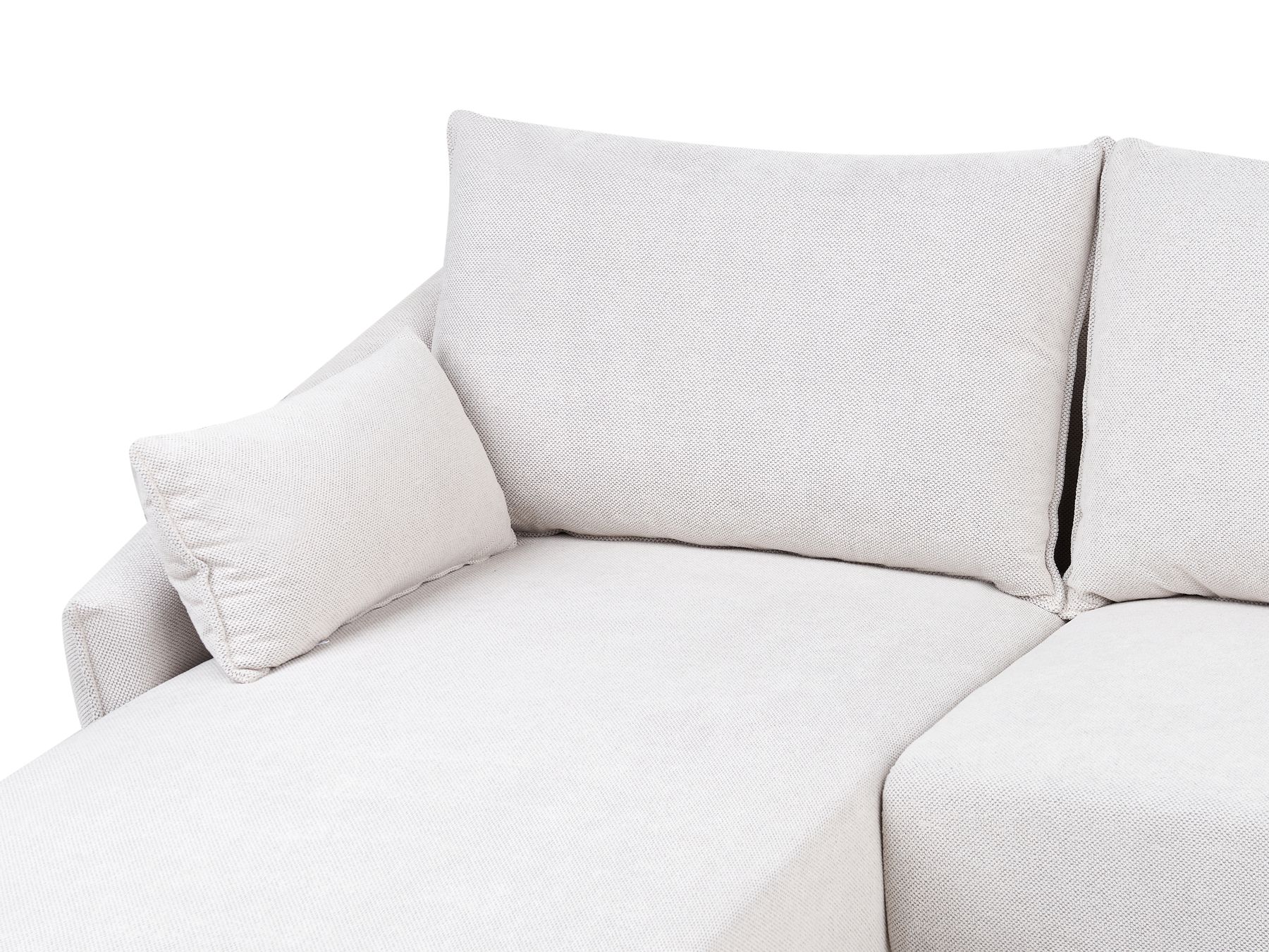 Right Hand Fabric Corner Sofa Off White VARDE
