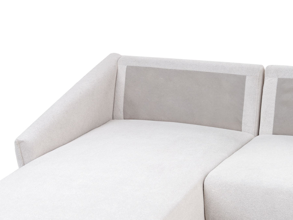 Right Hand Fabric Corner Sofa Off White VARDE
