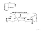 Right Hand Fabric Corner Sofa Off White VARDE