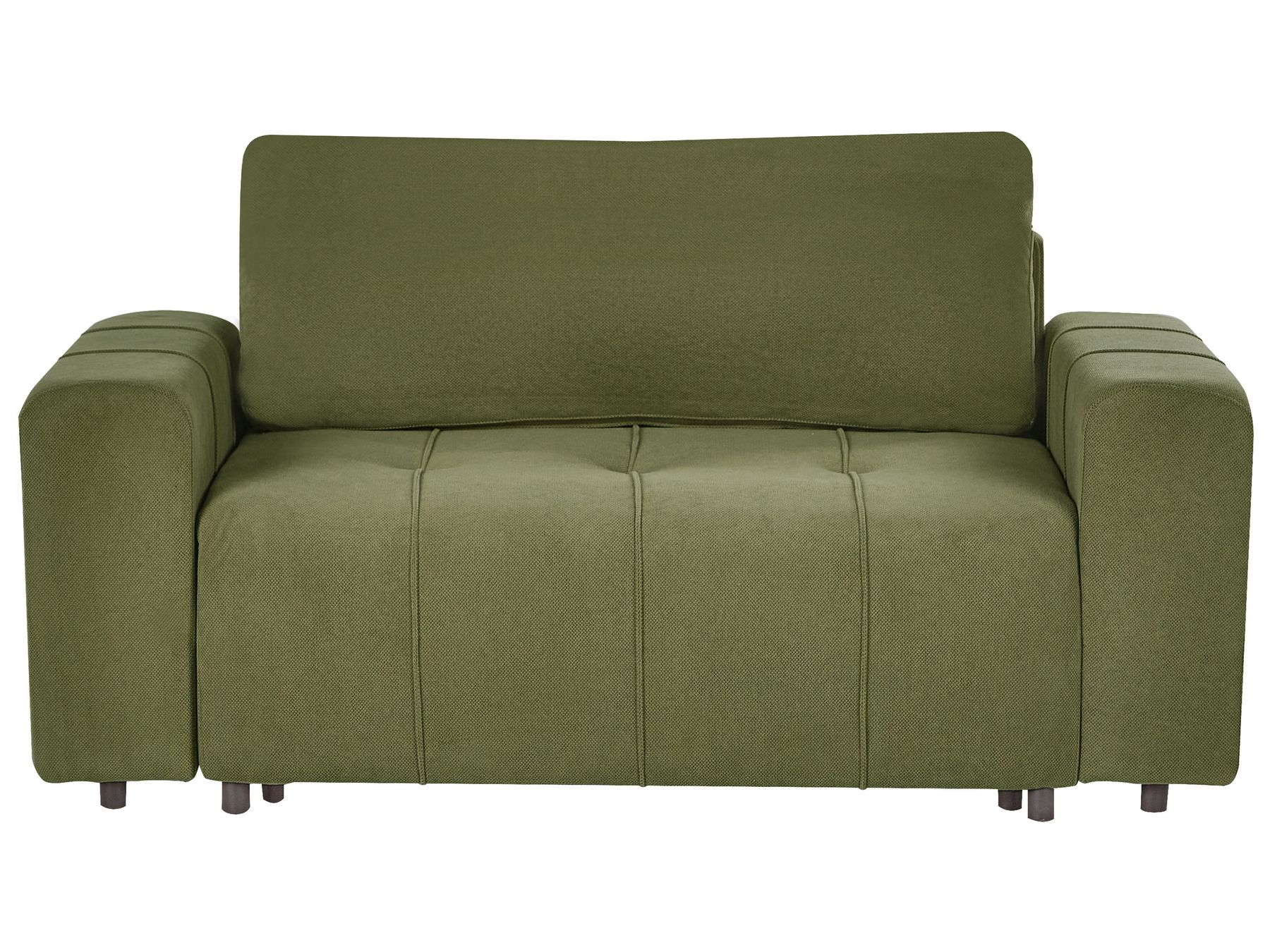 Sofa Bed INNVIK Fabric Green with Storage 2 Seater