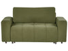 Sofa Bed Fabric Green with Storage 2 Seater