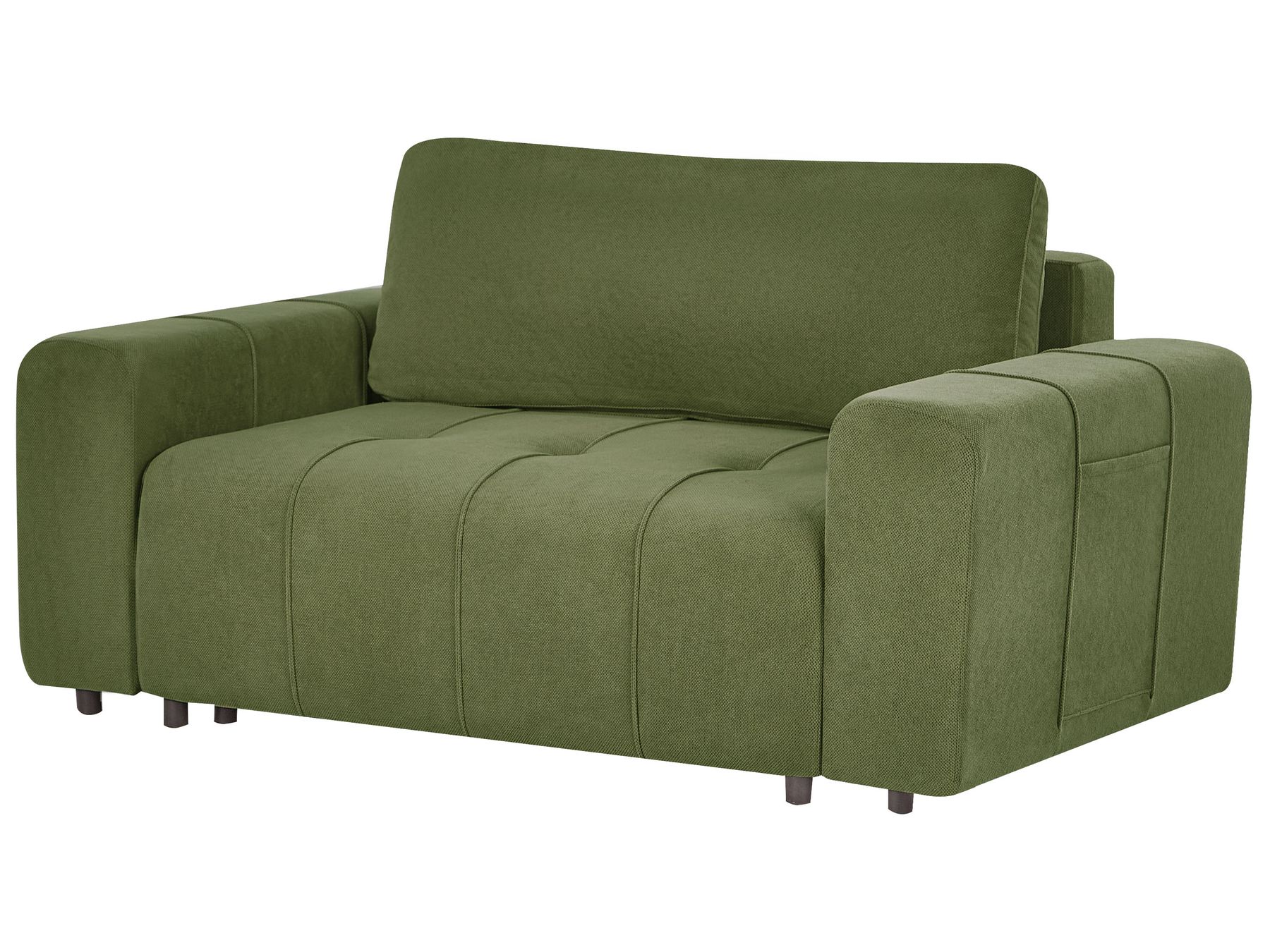 Sofa Bed INNVIK Fabric Green with Storage 2 Seater
