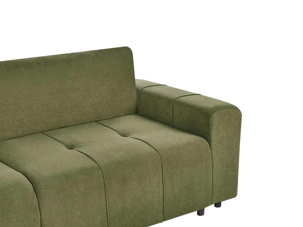 Sofa Bed INNVIK Fabric Green with Storage 3 Seater