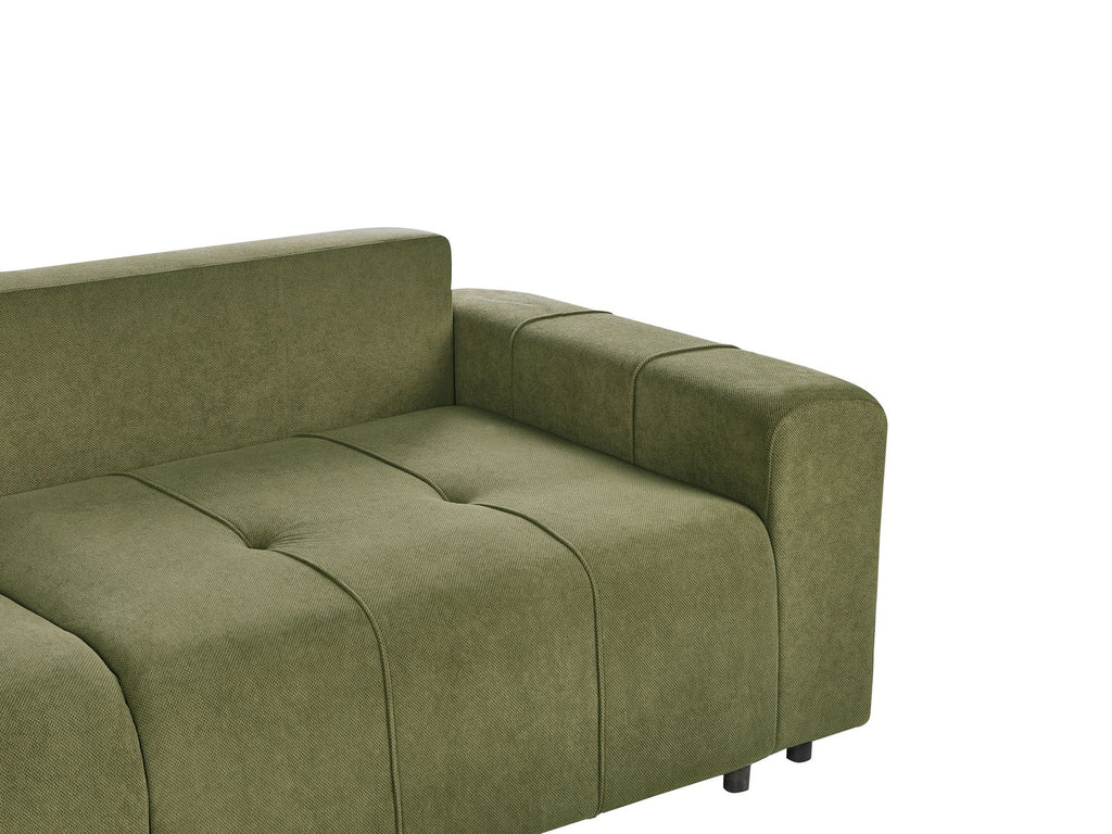 Sofa Bed INNVIK Fabric Green with Storage 3 Seater