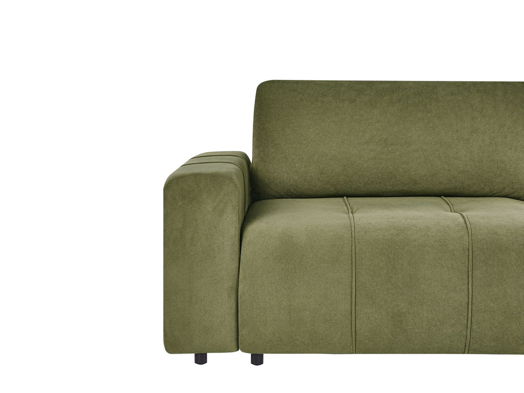 Sofa Bed INNVIK Fabric Green with Storage 3 Seater