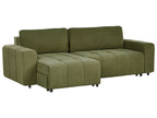 Corner Sofa Bed INNVIK Fabric Green 3 Seater Right Hand