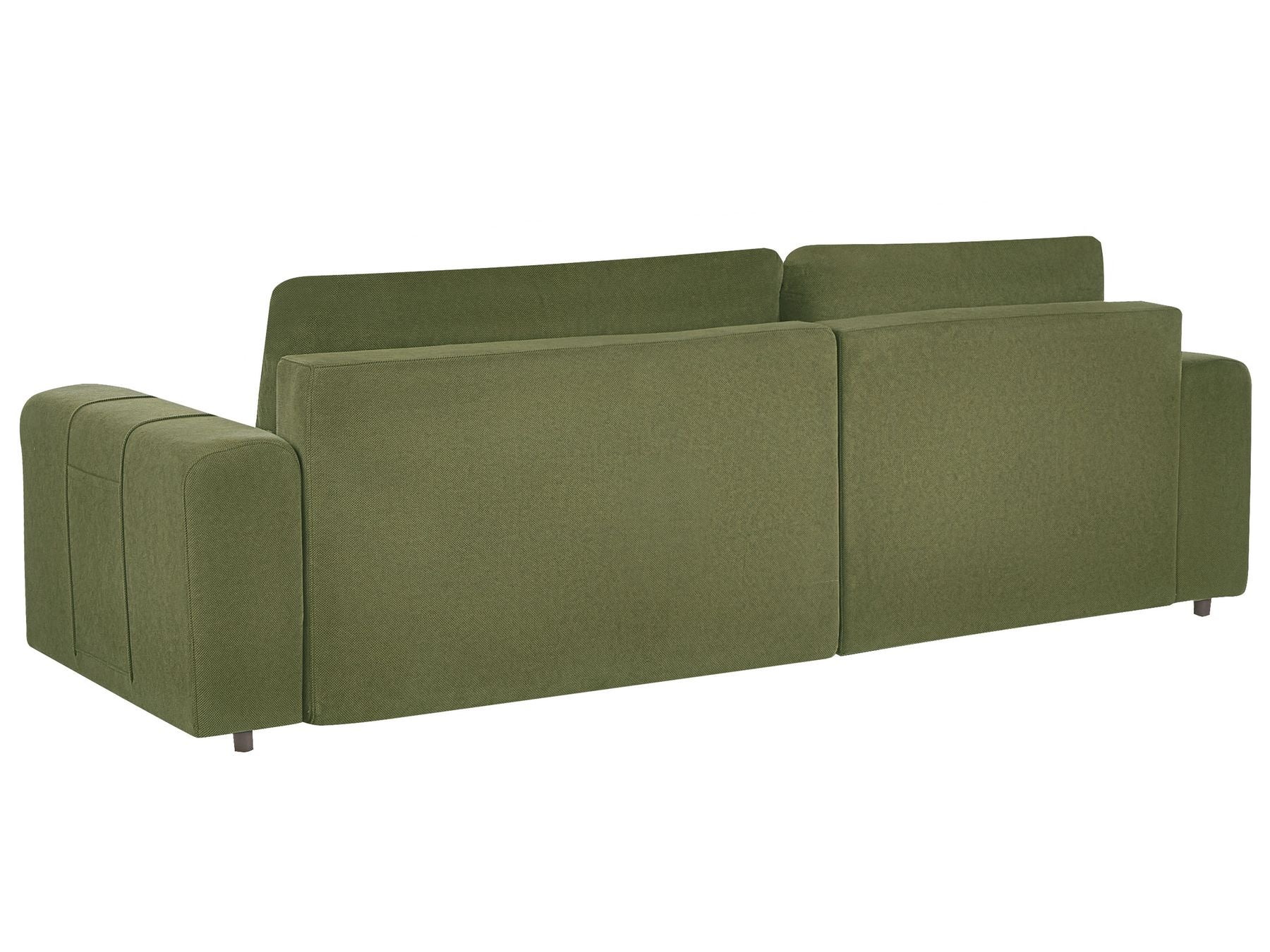 Corner Sofa Bed INNVIK Fabric Green 3 Seater Right Hand