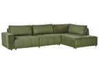 Corner Sofa Bed INNVIK Fabric Green with Storage 4 Seater Left Hand