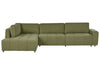 Corner Sofa Bed Fabric Green 4 Seater Right Hand