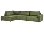 Corner Sofa Bed INNVIK Fabric Green 4 Seater Right Hand