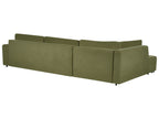 Corner Sofa Bed INNVIK Fabric Green 4 Seater Right Hand