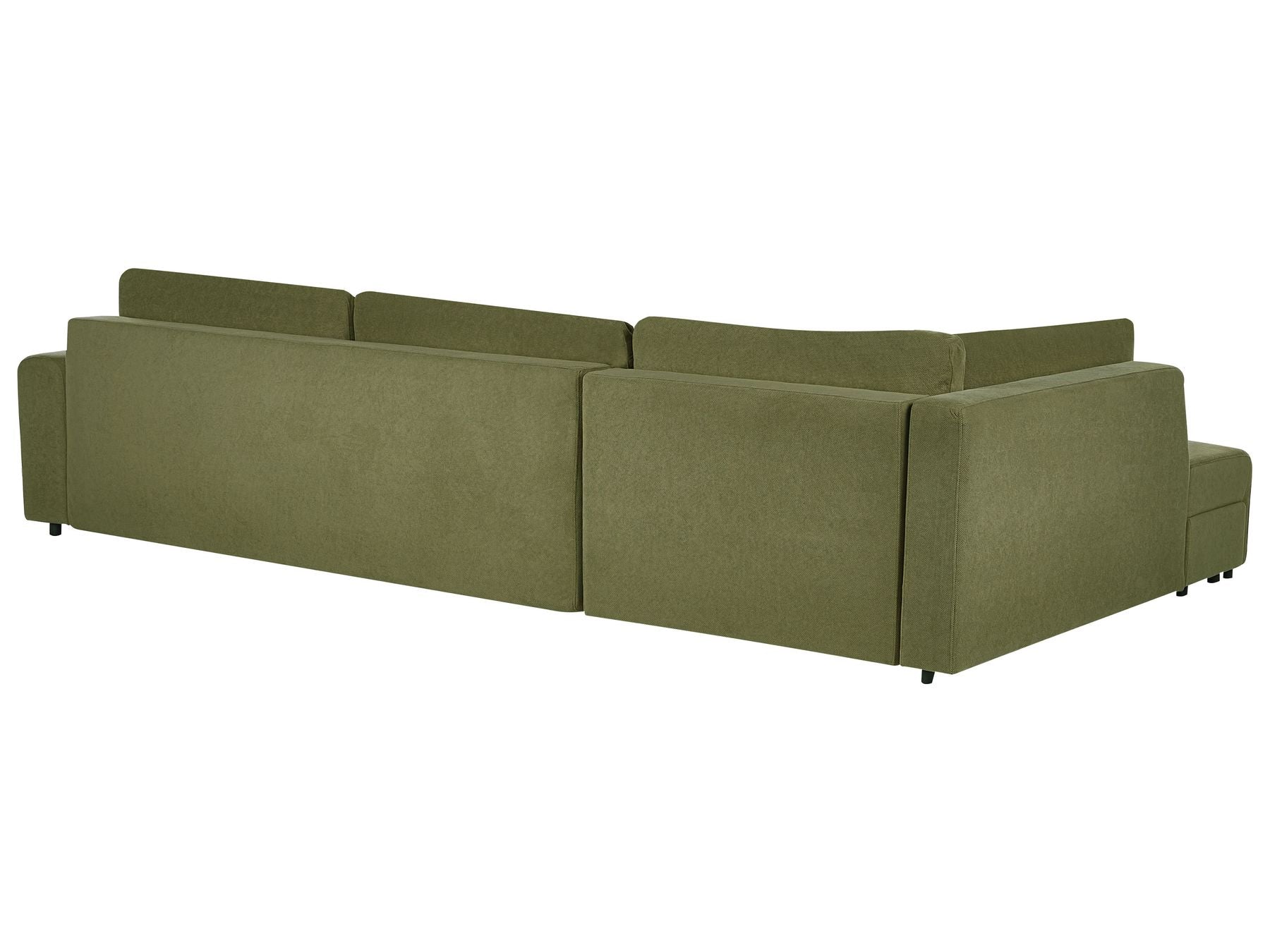 Corner Sofa Bed INNVIK Fabric Green 4 Seater Right Hand