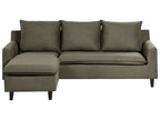 Corner Sofa ELVENES Fabric Dark Green 3 Seater Right Hand