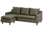 Corner Sofa ELVENES Fabric Dark Green 3 Seater Right Hand