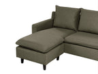 Corner Sofa ELVENES Fabric Dark Green 3 Seater Right Hand