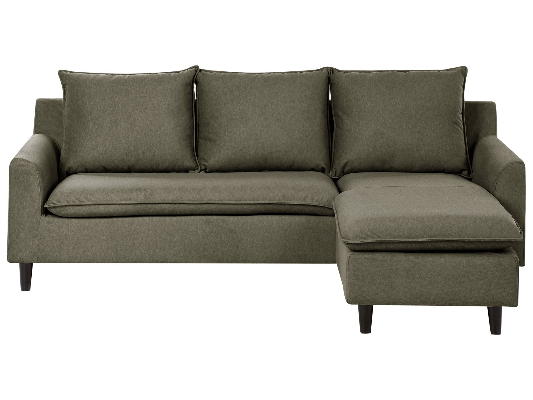 Corner Sofa ELVENES Fabric Dark Green 3 Seater Left Hand