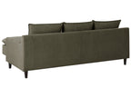 Corner Sofa ELVENES Fabric Dark Green 3 Seater Left Hand