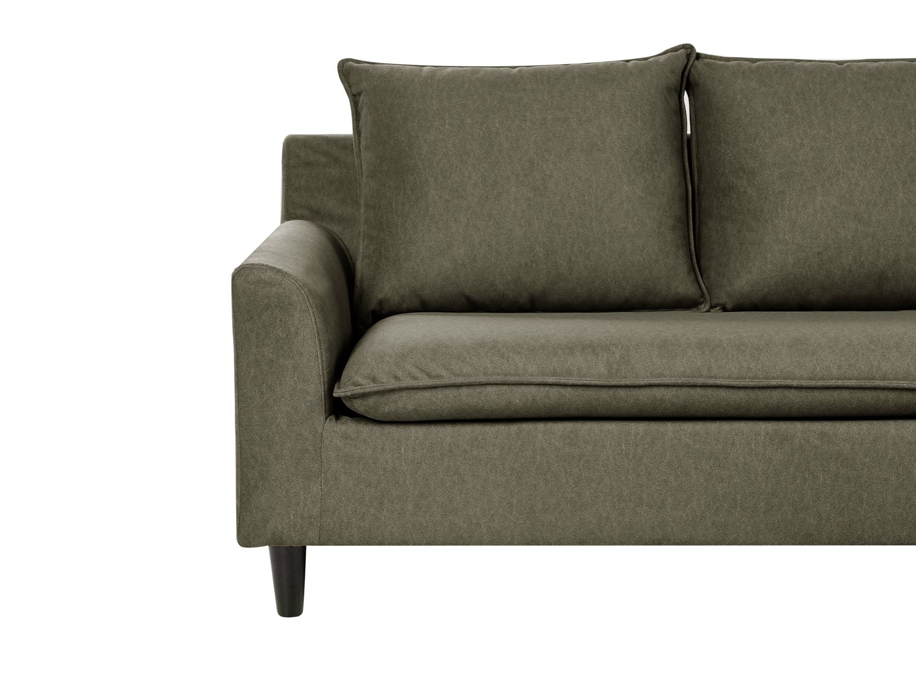 Corner Sofa ELVENES Fabric Dark Green 3 Seater Left Hand