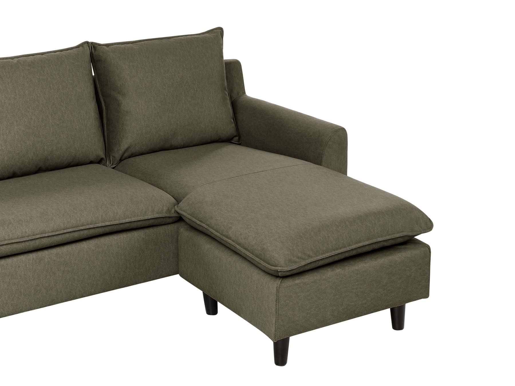Corner Sofa ELVENES Fabric Dark Green 3 Seater Left Hand