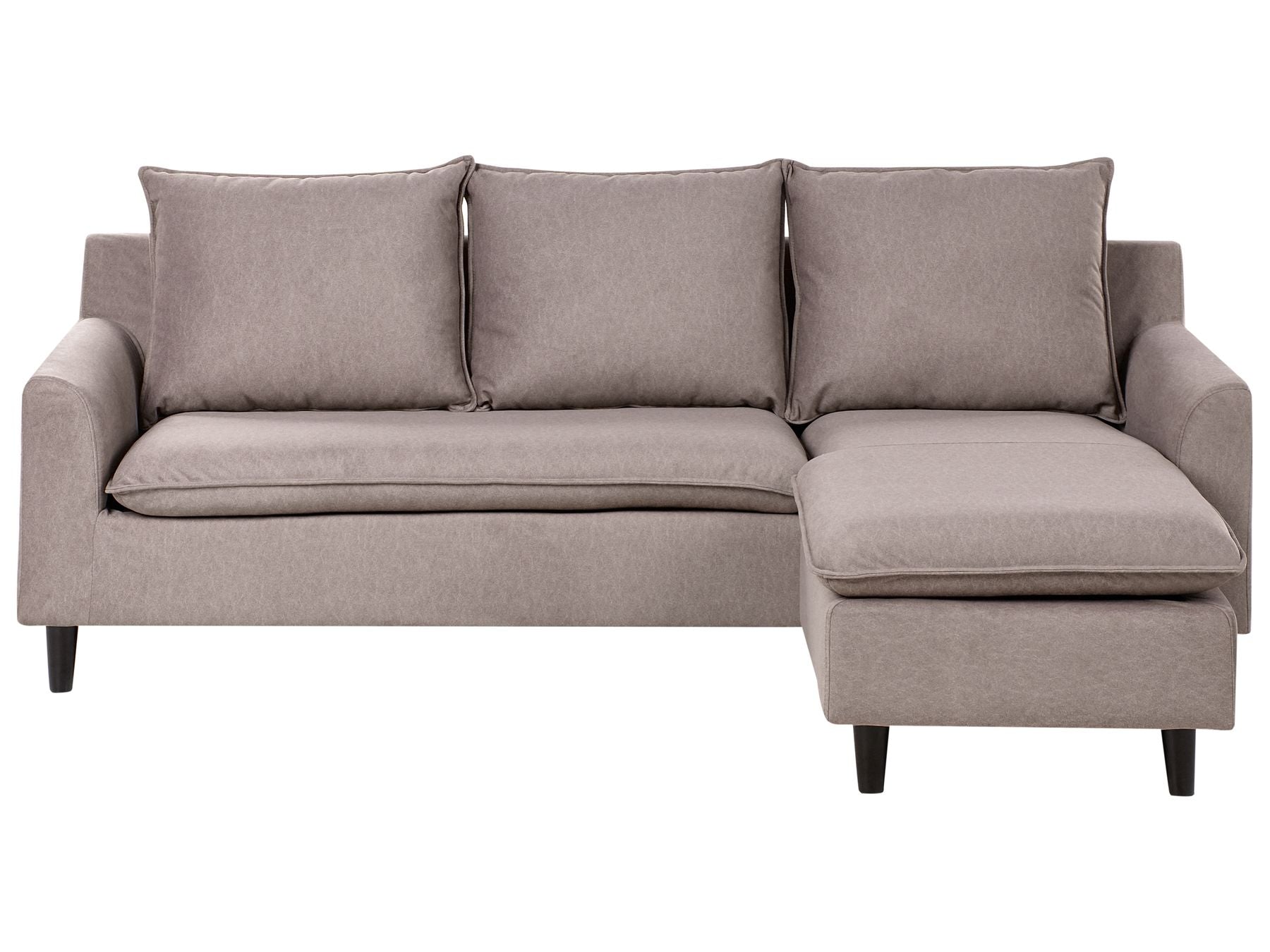 Corner Sofa ELVENES Fabric Taupe 3 Seater Left Hand