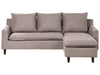 Corner Sofa Fabric Taupe 3 Seater Left Hand