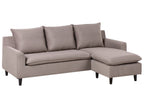 Corner Sofa ELVENES Fabric Taupe 3 Seater Left Hand