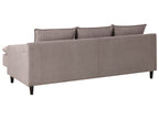 Corner Sofa ELVENES Fabric Taupe 3 Seater Left Hand