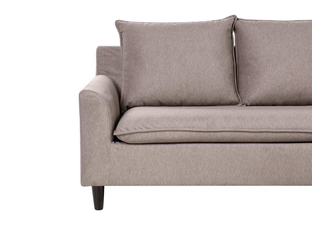 Corner Sofa ELVENES Fabric Taupe 3 Seater Left Hand