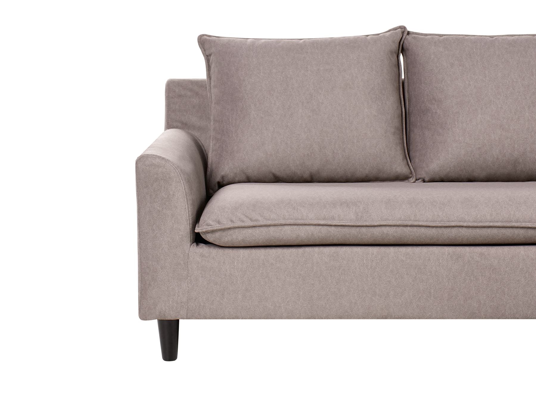 Corner Sofa ELVENES Fabric Taupe 3 Seater Left Hand