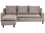 Corner Sofa ELVENES Fabric Taupe 3 Seater Right Hand