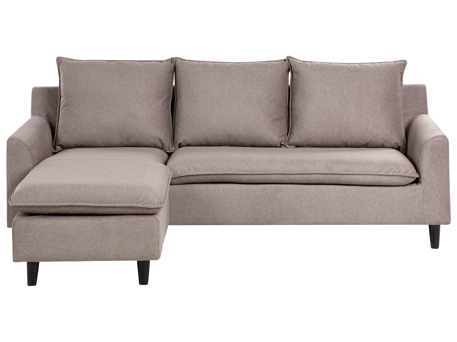 Corner Sofa ELVENES Fabric Taupe 3 Seater Right Hand