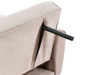 Sofa Bed SELNES Velvet Light Beige 3 Seater