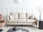 3 Seater Fabric Sofa Light Beige GAVLE