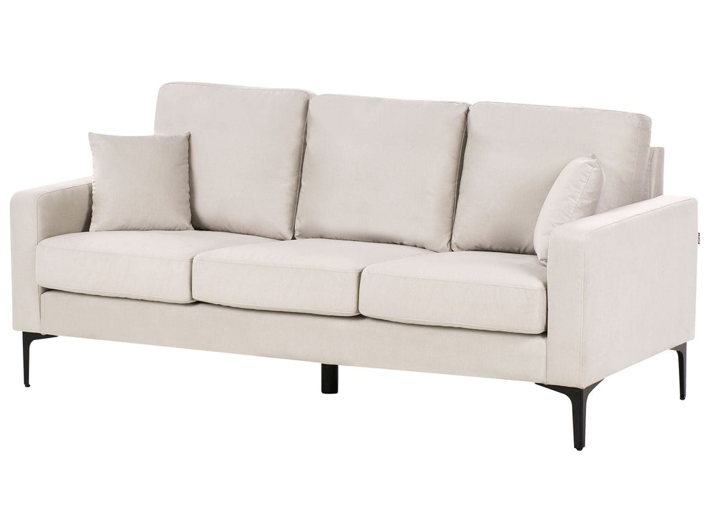 3 Seater Fabric Sofa Light Beige GAVLE