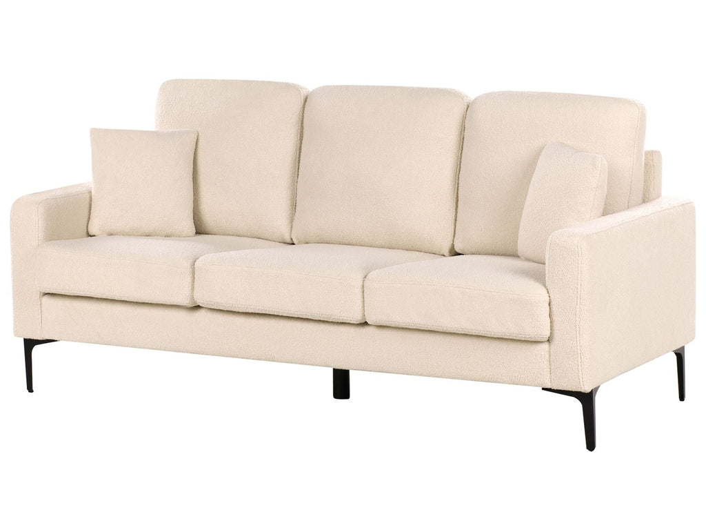 3 Seater Boucle Sofa Beige GAVLE