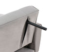 Sofa Bed SELNES Velvet Light Grey 3 Seater