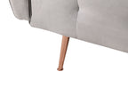 Sofa Bed SELNES Velvet Light Grey 3 Seater