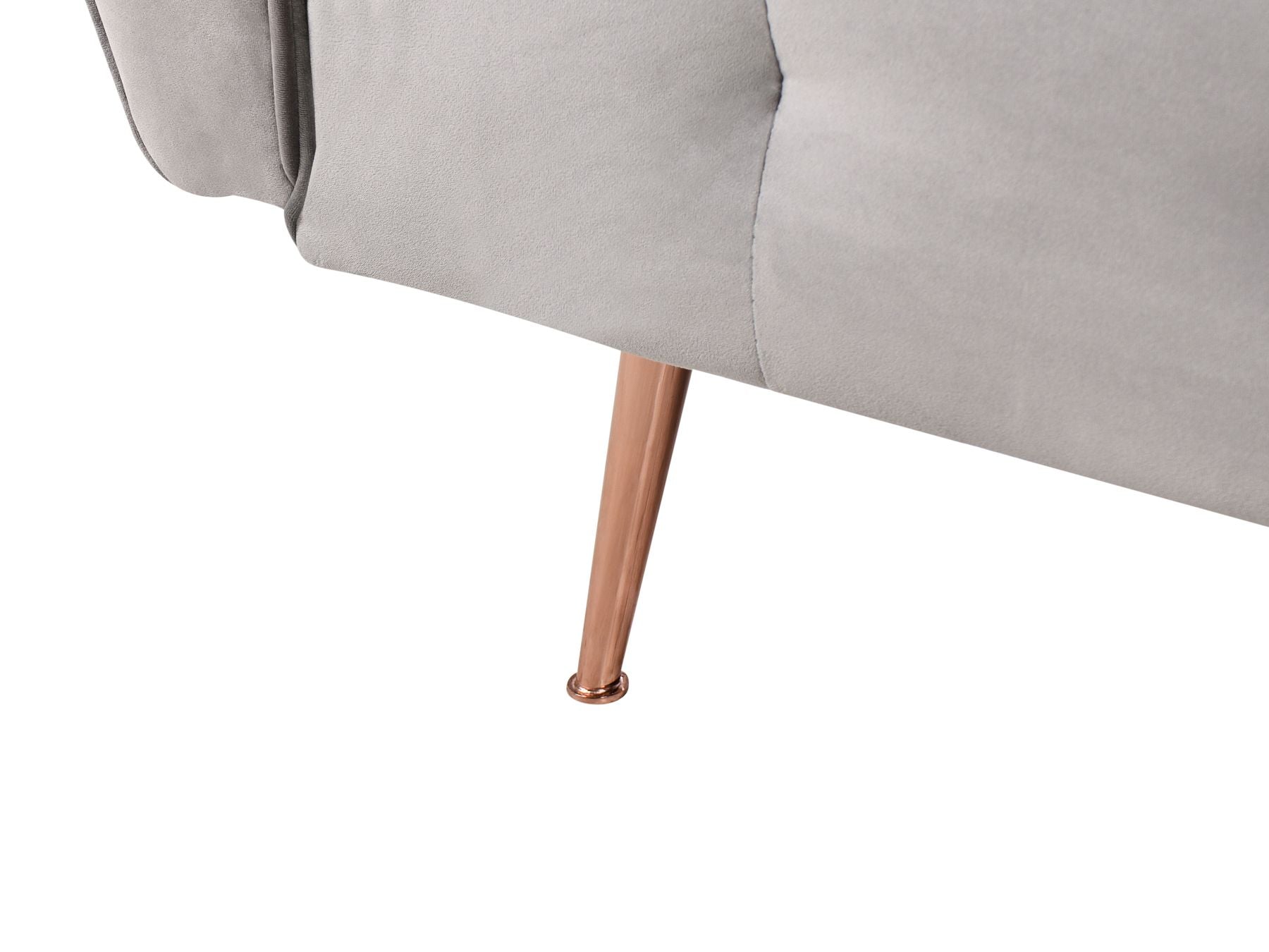 Sofa Bed SELNES Velvet Light Grey 3 Seater
