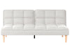 Sofa Bed Fabric Off-White 3 Seater